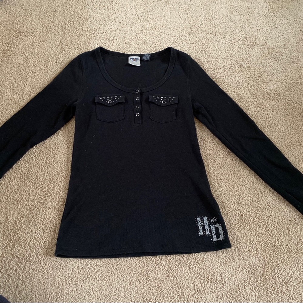 Harley Davidson waffle shirt